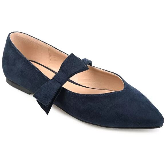 Journee Collection Women's Aizlynn Plano Zapatos Mujer Flat, Navy Size 8.5M - Picture 1 of 5